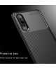 Huawei P30 Siliconen Carbon Hoesje Zwart