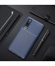 Huawei P30 Siliconen Carbon Hoesje Blauw