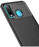 Huawei P30 Lite Siliconen Carbon Hoesje Zwart
