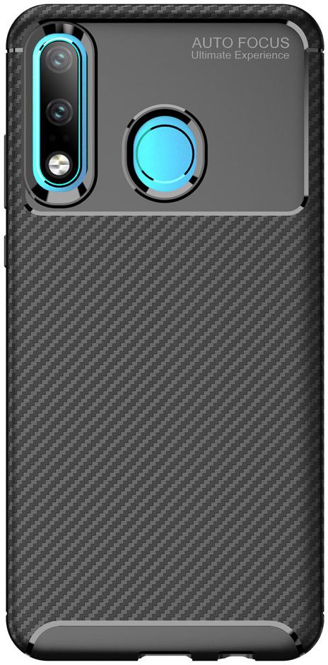 Huawei P30 Lite Siliconen Carbon Hoesje Zwart afbeelding 7