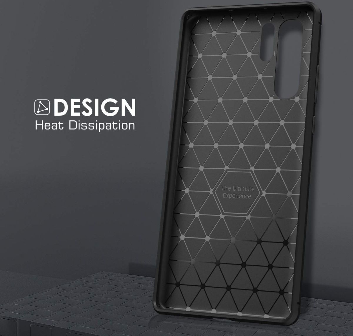 Huawei P30 Pro Siliconen Carbon Hoesje Zwart afbeelding 16