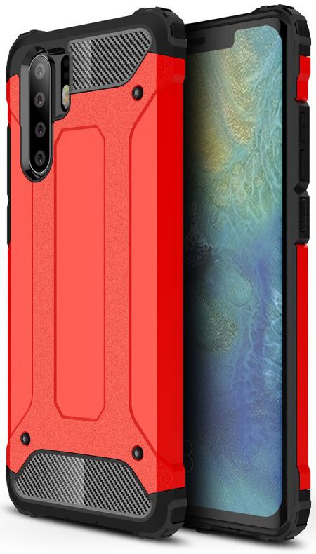 Huawei P30 Pro Hoesje Shock Proof Hybride Backcover Rood afbeelding 1