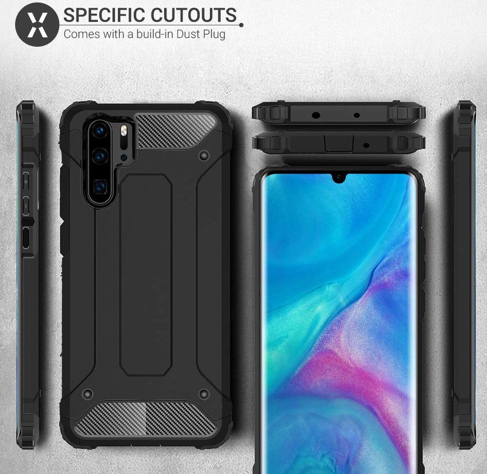 Huawei P30 Pro Hoesje Shock Proof Hybride Backcover Rood afbeelding 4