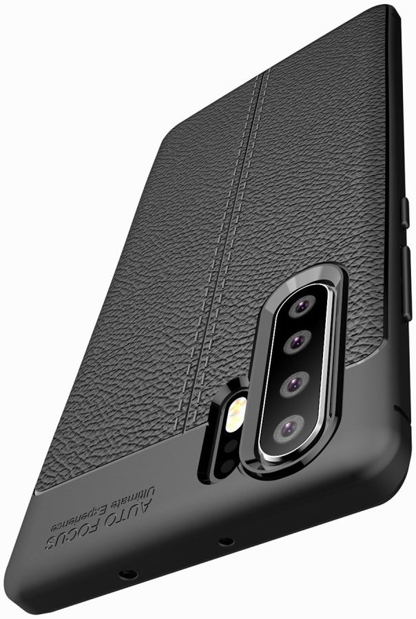 Huawei P30 Pro Hoesje met Kunstleer Coating Zwart afbeelding 16