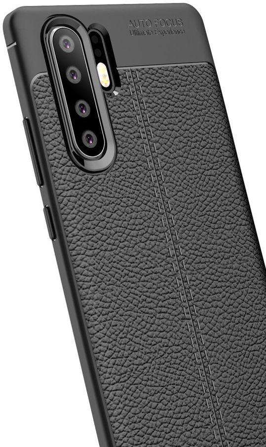 Huawei P30 Pro Hoesje met Kunstleer Coating Zwart afbeelding 11