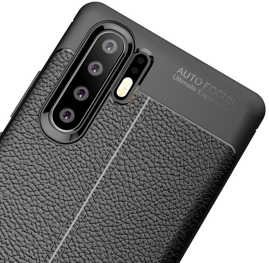 Huawei P30 Pro Hoesje met Kunstleer Coating Zwart afbeelding 13