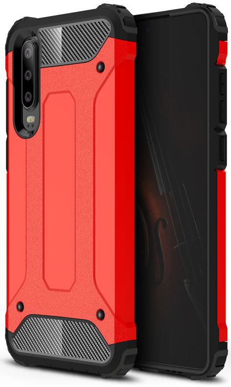 Huawei P30 Hybride Hoesje Rood afbeelding 1