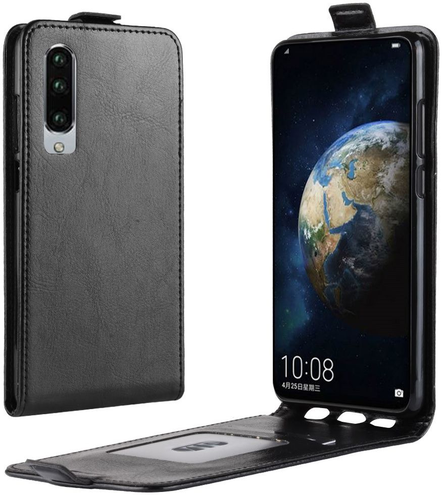Huawei P30 Verticale Flip Hoesje Zwart afbeelding 1