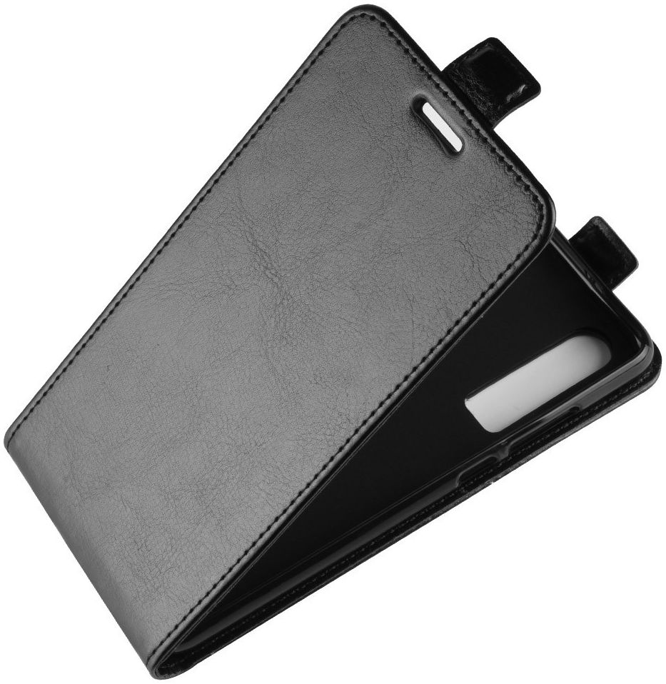 Huawei P30 Verticale Flip Hoesje Zwart afbeelding 4