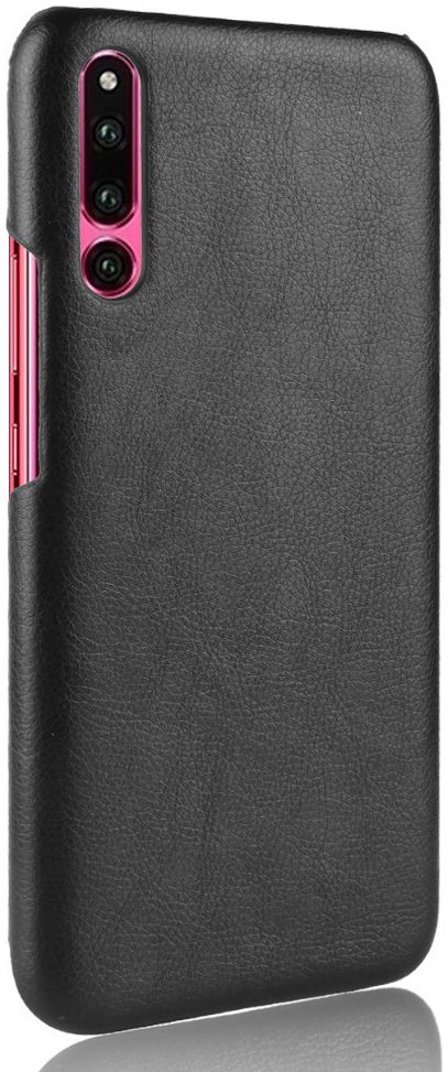Huawei P30 Hoesje met Lychee Kunstleer Coating Zwart afbeelding 1