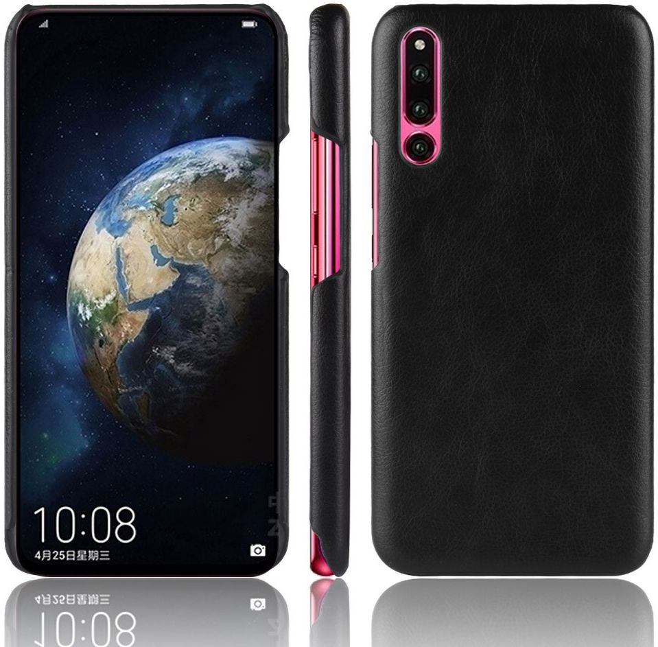 Huawei P30 Hoesje met Lychee Kunstleer Coating Zwart afbeelding 2