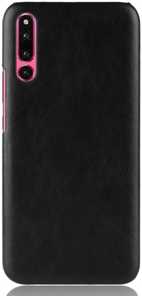 Huawei P30 Hoesje met Lychee Kunstleer Coating Zwart afbeelding 3