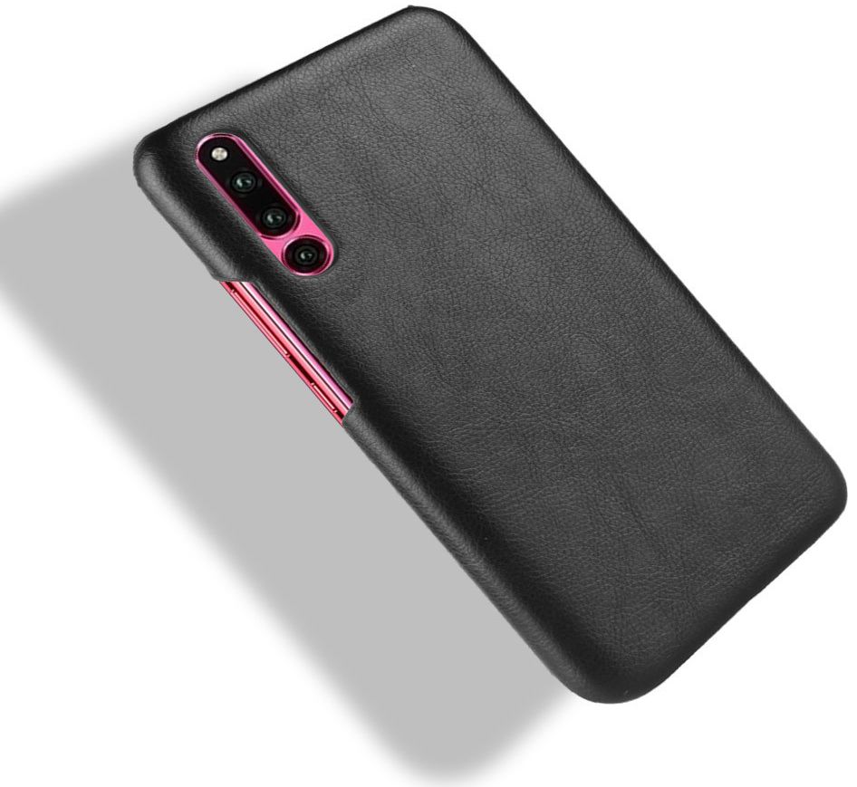Huawei P30 Hoesje met Lychee Kunstleer Coating Zwart afbeelding 5
