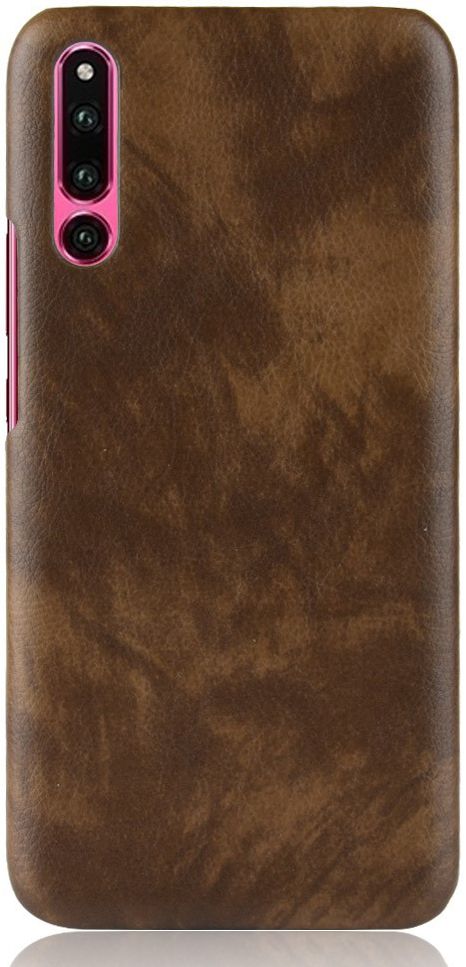 Huawei P30 Hoesje met Lychee Kunstleer Coating Bruin afbeelding 1