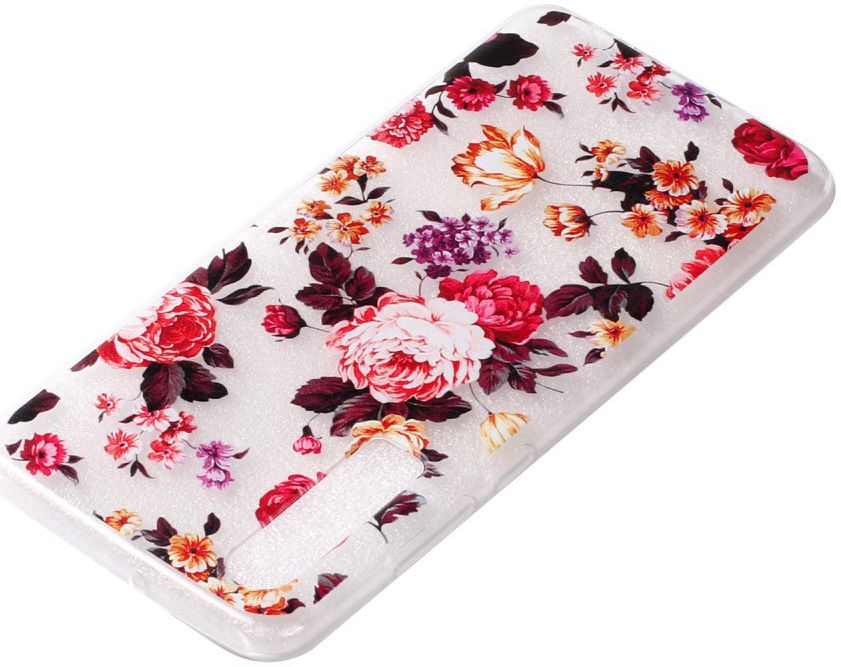 Huawei P30 Transparant TPU Hoesje met Bloem Opdruk afbeelding 4