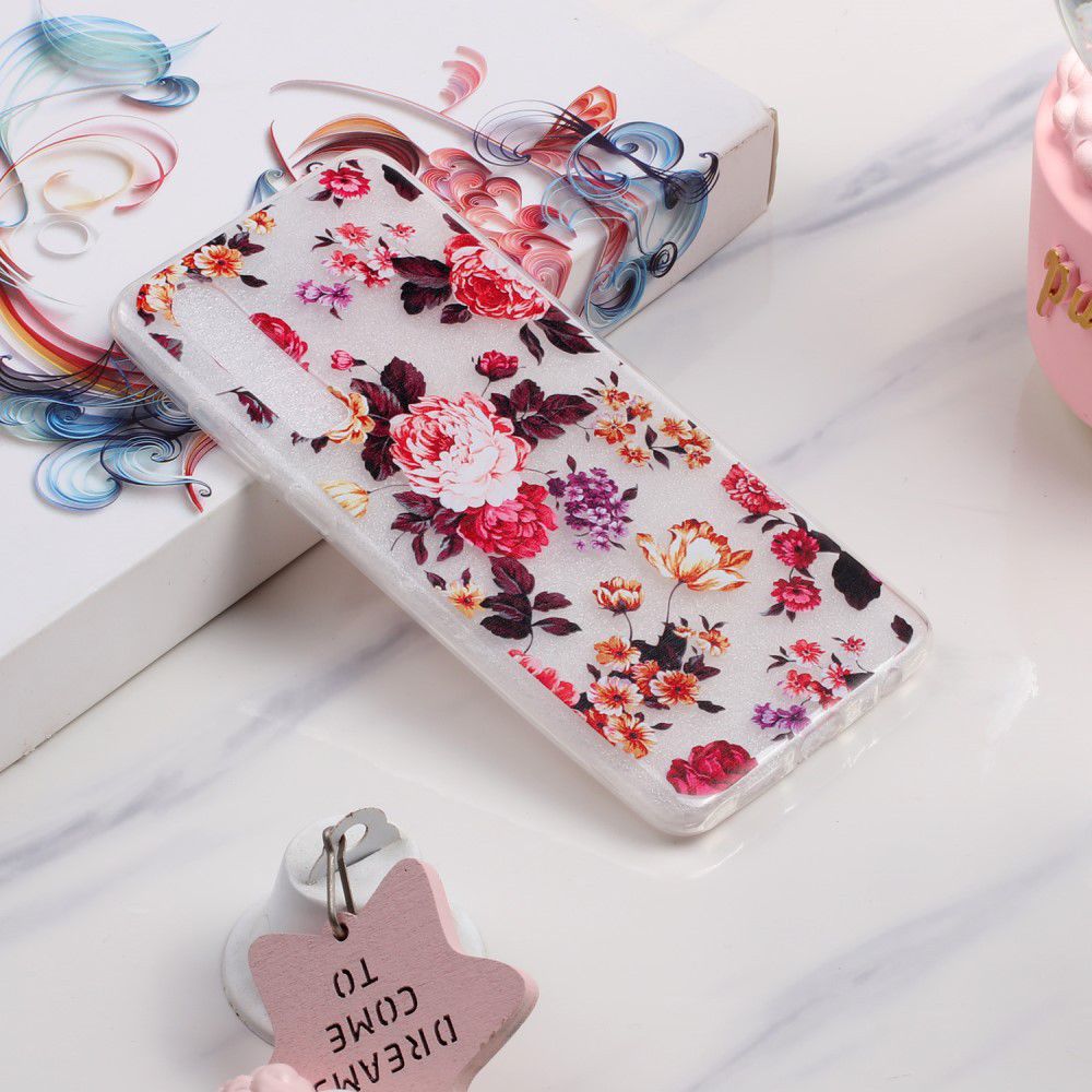 Huawei P30 Transparant TPU Hoesje met Bloem Opdruk afbeelding 6