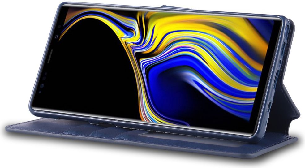 Samsung Galaxy Note 9 Portemonnee Hoesje Donker Blauw afbeelding 4