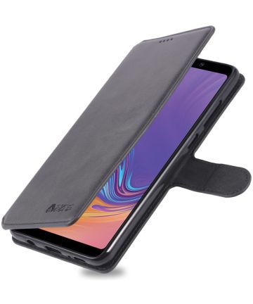 Samsung Galaxy A9 (2018) Stijlvol Portemonnee Hoesje Zwart Hoesjes