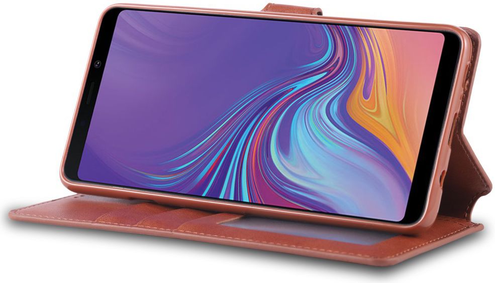 Samsung Galaxy A9 (2018) Stijlvol Portemonnee Hoesje Bruin afbeelding 4