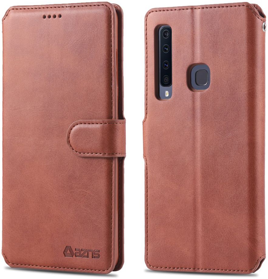 Samsung Galaxy A9 (2018) Stijlvol Portemonnee Hoesje Bruin afbeelding 2