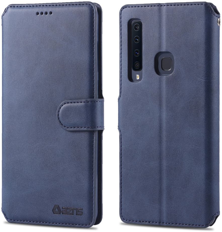 Samsung Galaxy A9 (2018) Stijlvol Portemonnee Hoesje Blauw afbeelding 2