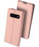 Dux Ducis Premium Book Case Samsung Galaxy S10 Hoesje Roze Goud