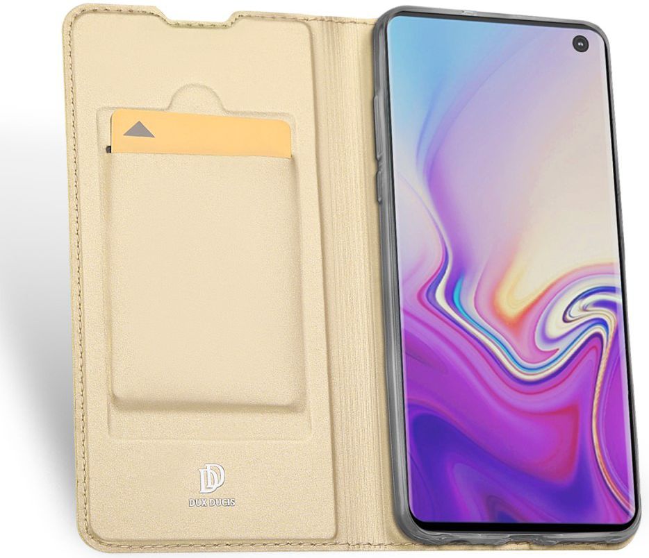 Dux Ducis Premium Book Case Samsung Galaxy S10 Hoesje Goud afbeelding 2