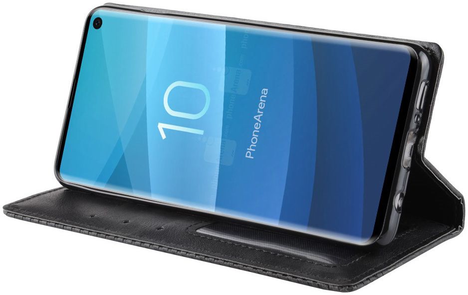 Samsung Galaxy S10 Vintage Portemonnee Hoesje Zwart afbeelding 4
