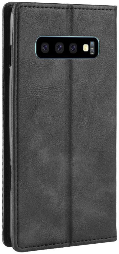 Samsung Galaxy S10 Vintage Portemonnee Hoesje Zwart afbeelding 6