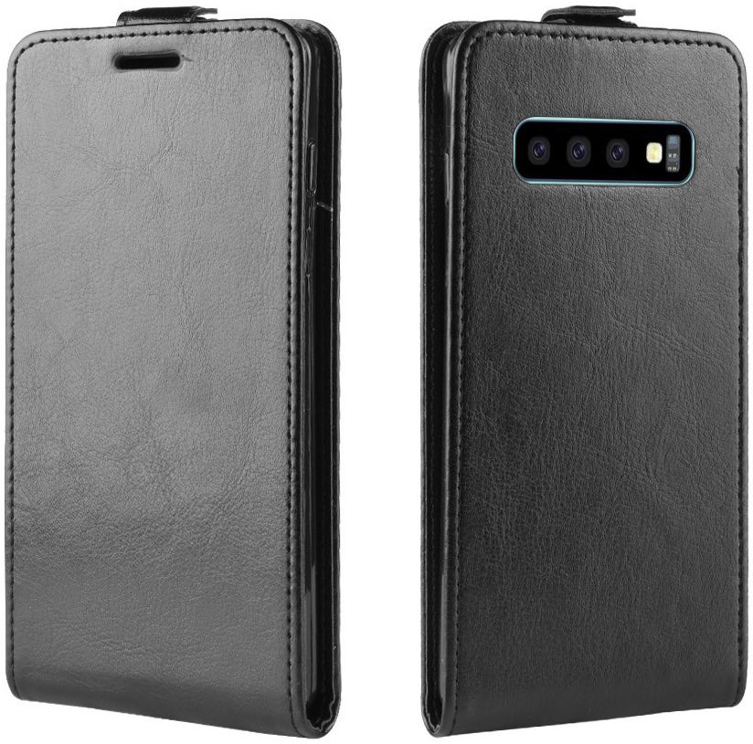 Samsung Galaxy S10 Flip Hoesje Verticaal Zwart afbeelding 2