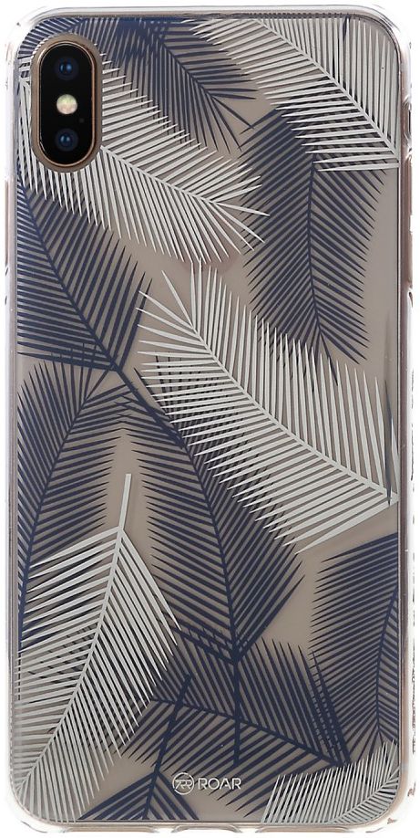 Apple iPhone XS Hybride Hoesje met Bladeren Print afbeelding 1