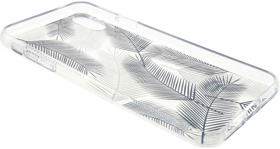 Apple iPhone XS Hybride Hoesje met Bladeren Print afbeelding 7