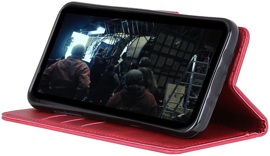 Sony Xperia 1 Portemonnee Hoesje Rood afbeelding 5