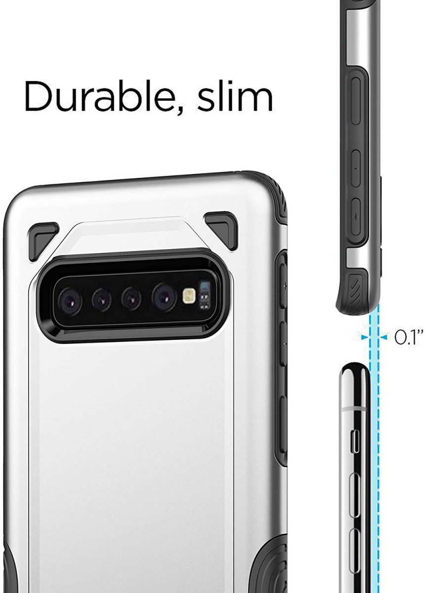 Samsung Galaxy S10 Stijlvol Hybride Hoesje Zwart afbeelding 4