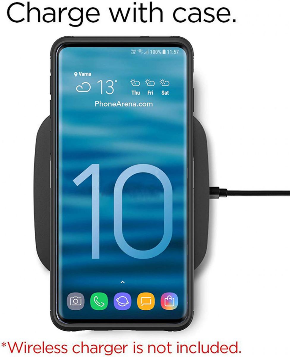 Samsung Galaxy S10 Stijlvol Hybride Hoesje Zwart afbeelding 6