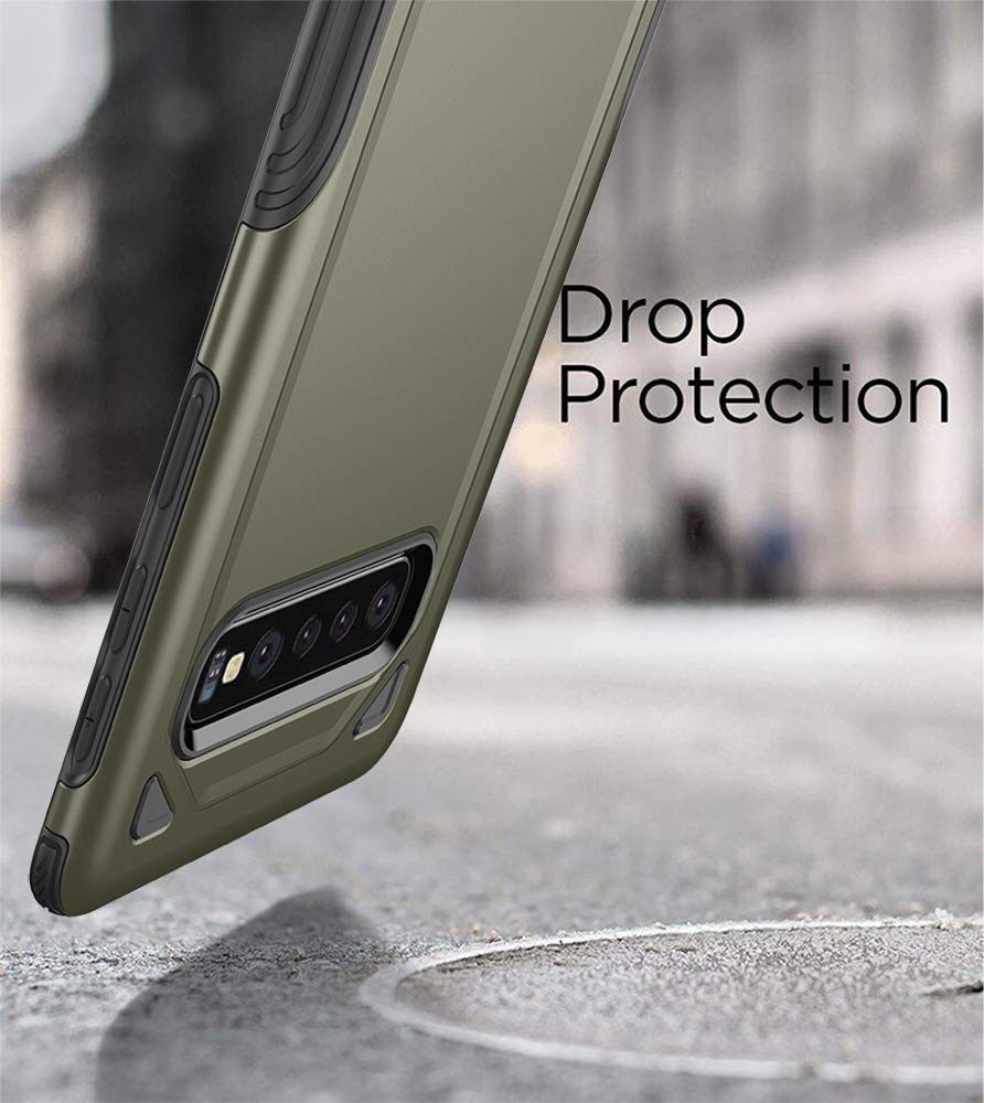 Samsung Galaxy S10 Plus Stijlvol Hybride Hoesje Groen afbeelding 4