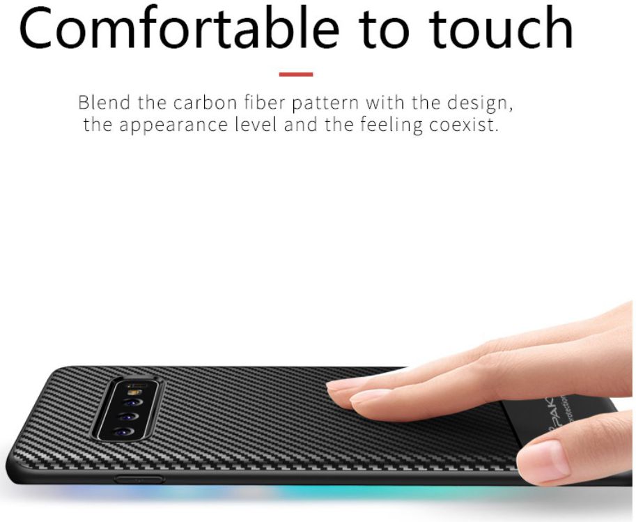 Samsung Galaxy S10 Carbon TPU Hoesje Zwart afbeelding 10