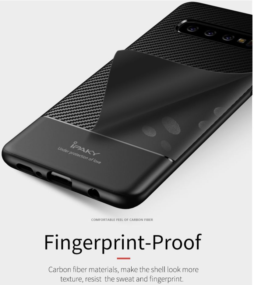 Samsung Galaxy S10 Carbon TPU Hoesje Zwart afbeelding 12