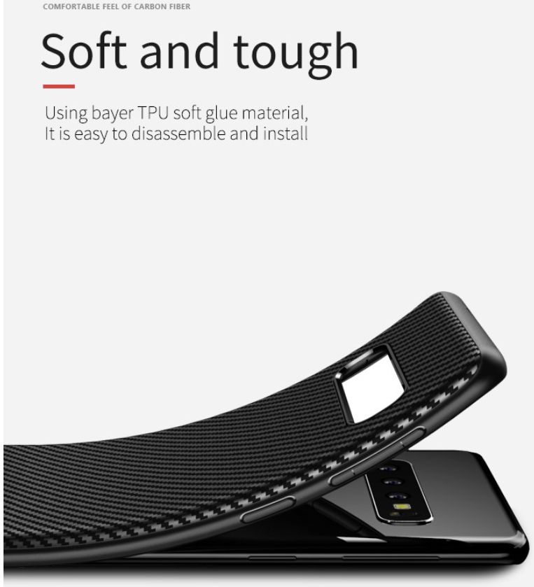 Samsung Galaxy S10 Carbon TPU Hoesje Zwart afbeelding 13