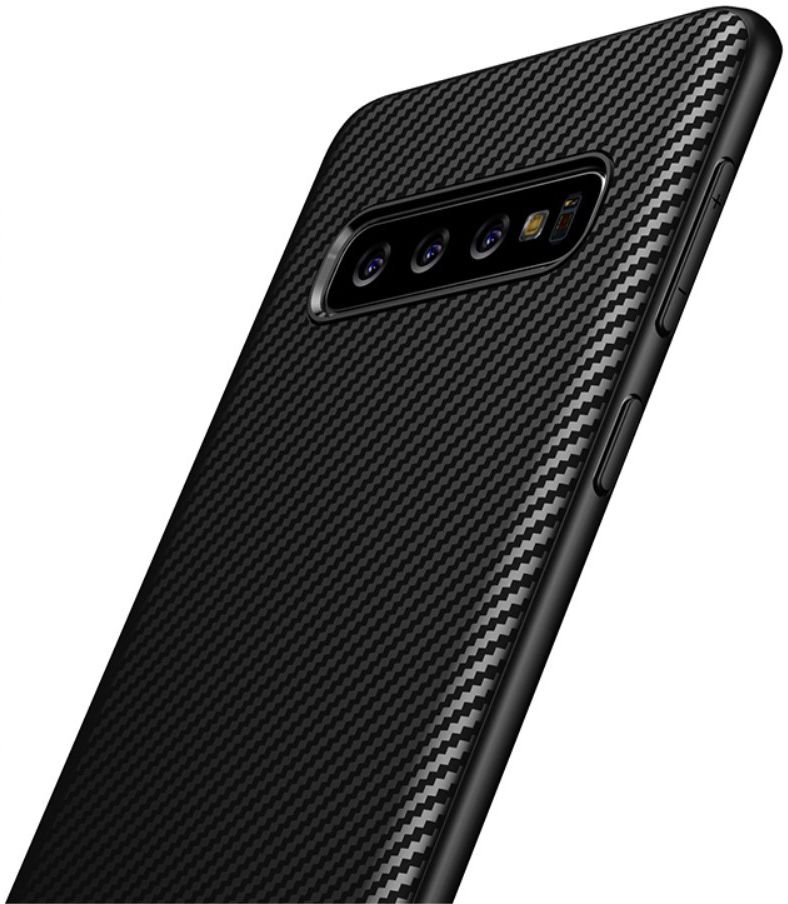 Samsung Galaxy S10 Carbon TPU Hoesje Zwart afbeelding 3