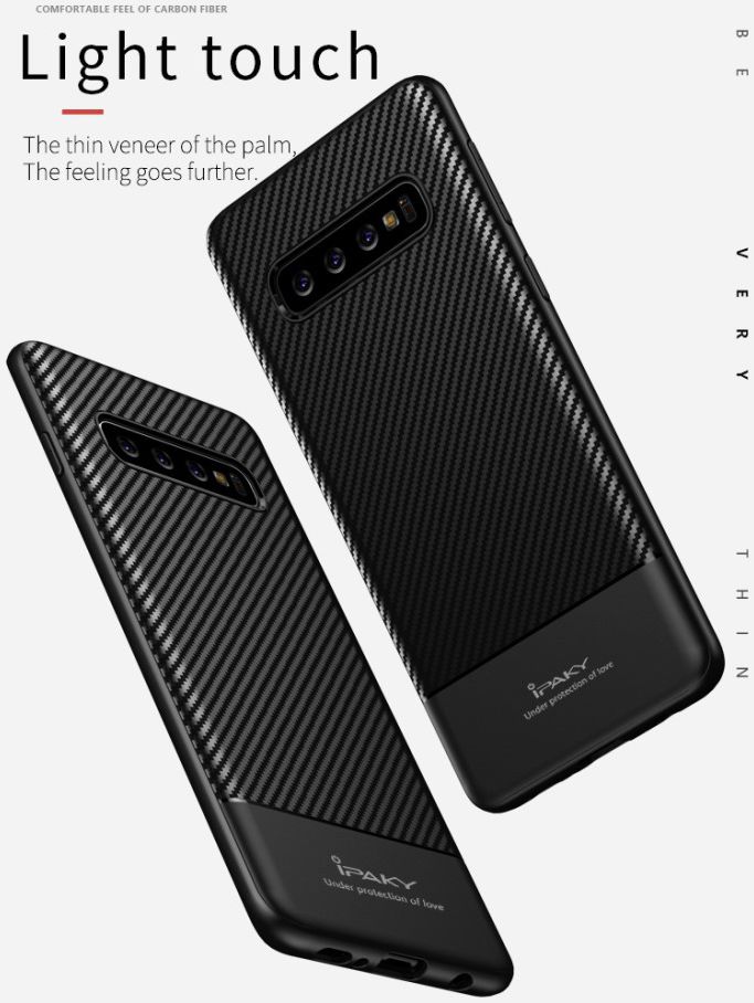 Samsung Galaxy S10 Carbon TPU Hoesje Zwart afbeelding 7