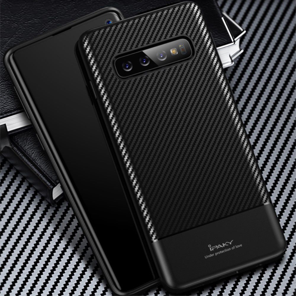 Samsung Galaxy S10 Carbon TPU Hoesje Zwart afbeelding 9