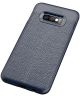 Samsung Galaxy S10E TPU Hoesje met Leren Textuur Coating Blauw