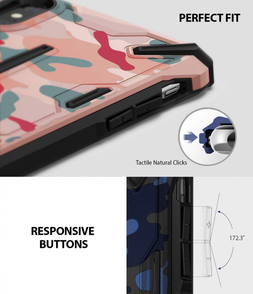 Ringke Dual X Apple iPhone XS Hoesje Camo Zwart afbeelding 6