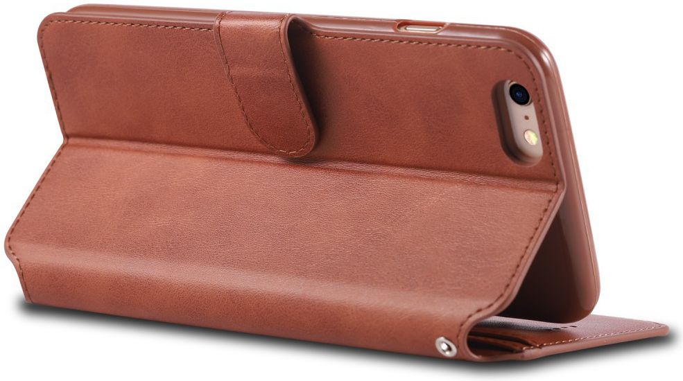 Apple iPhone 6S Portemonnee Hoesje Bruin afbeelding 6