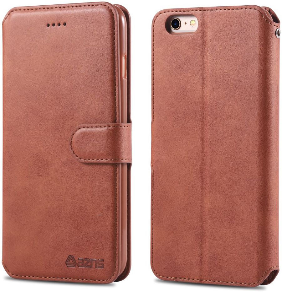 Apple iPhone 6S Portemonnee Hoesje Bruin afbeelding 3