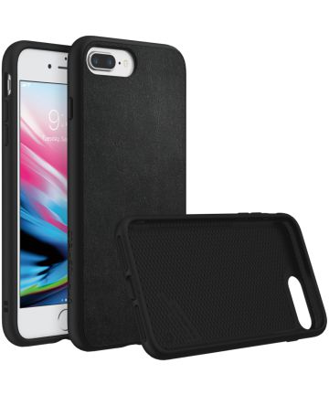 RhinoShield SolidSuit Black Leather iPhone 7 Plus / 8 Plus Hoesje Hoesjes