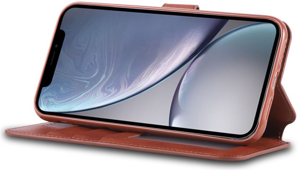 Apple iPhone XR Portemonnee Hoesje Bruin afbeelding 3