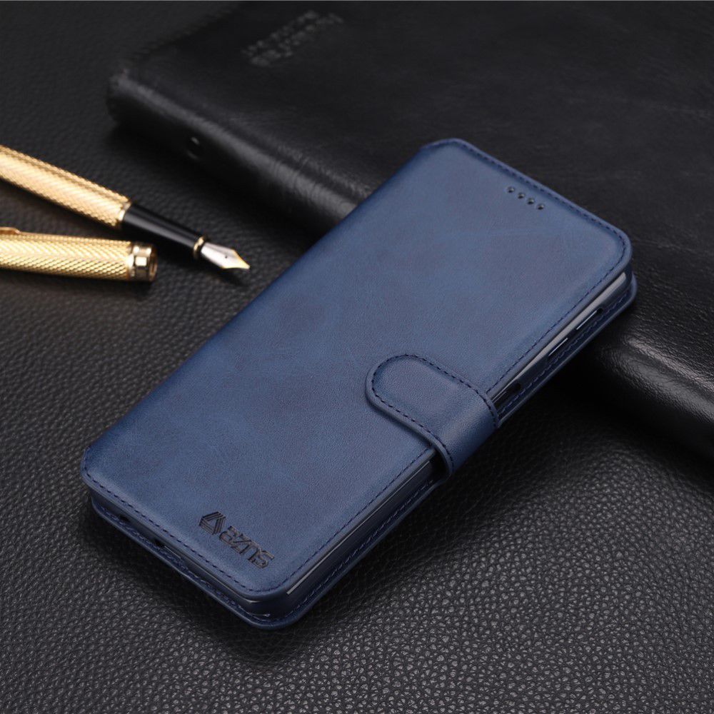 Samsung Galaxy A7 (2018) Luxe Portemonnee Hoesje Blauw afbeelding 1