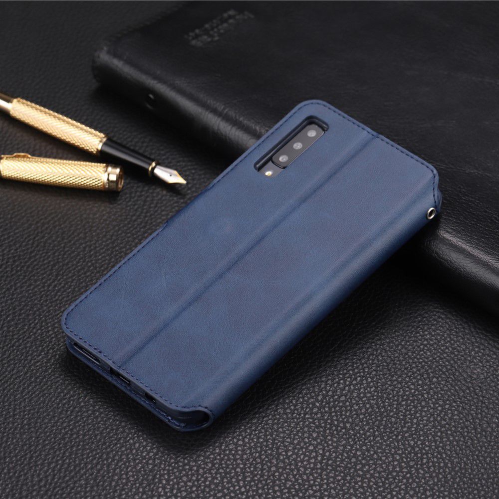 Samsung Galaxy A7 (2018) Luxe Portemonnee Hoesje Blauw afbeelding 2